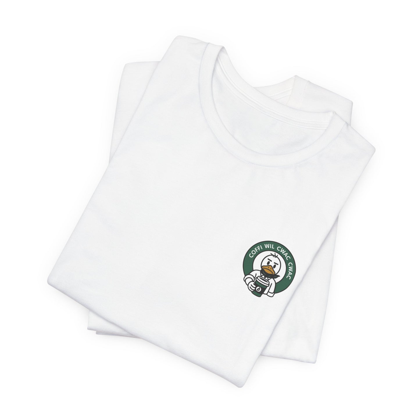 Wil Cwac Cwac Coffee Unisex T-shirt - Retro Cafe T-Shirt (Double Sided)