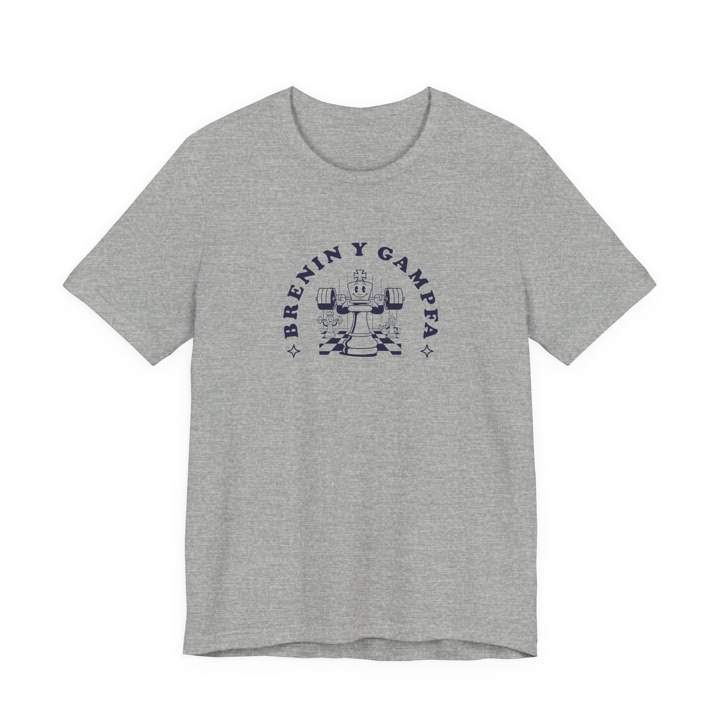 'Brenin y Gampfa'  Retro Chess T-Shirt (Unisex) - Vintage King of the Gym Welsh T-Shirt
