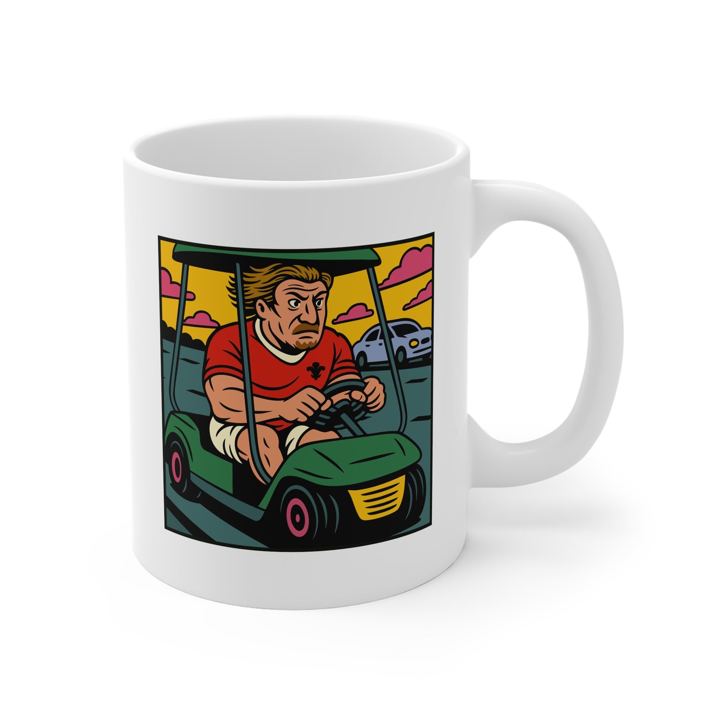 Golf Buggy Rugby Player Mug