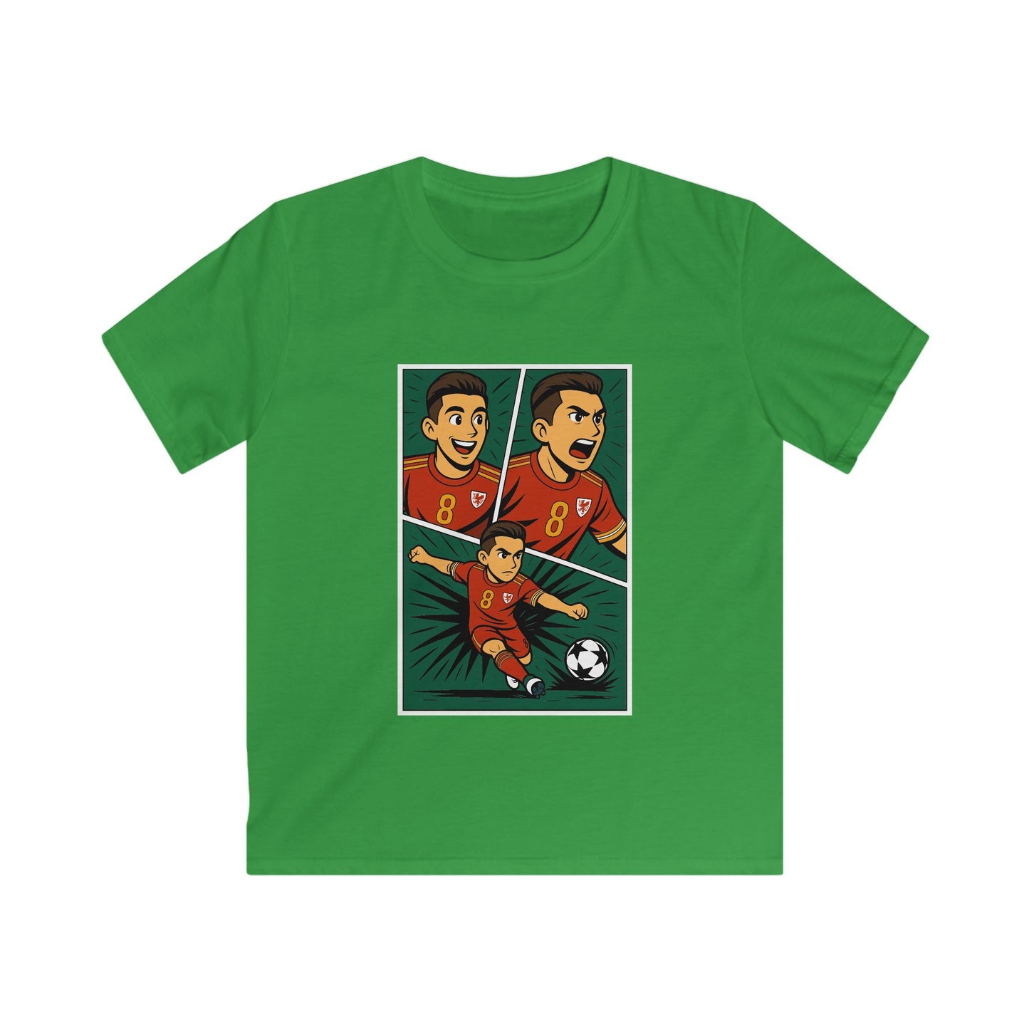 Kids Harry Wilson Anime-Inspired T-Shirt - Welsh Football Tee