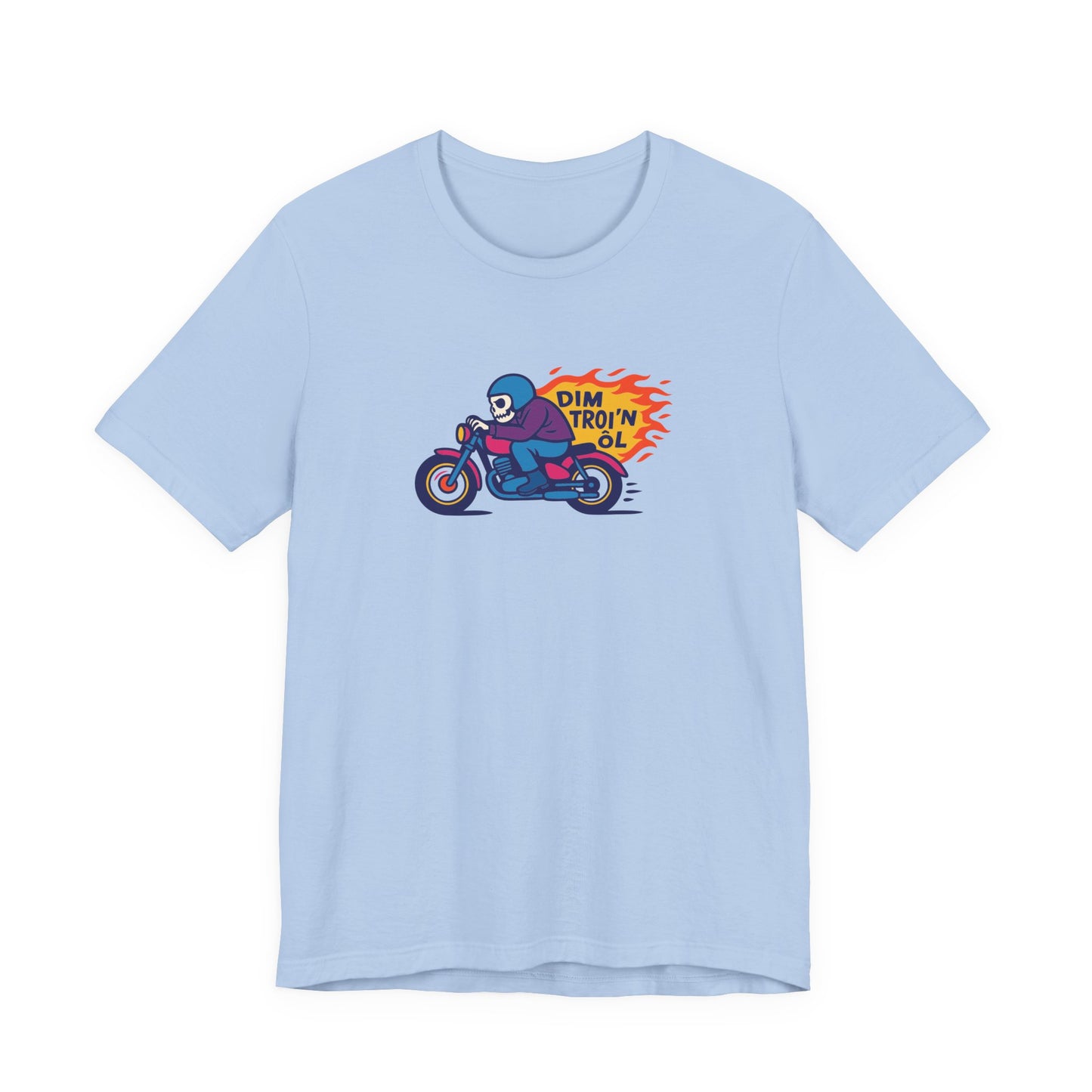 Welsh Motorcycle Unisex T‑Shirt - 'Dim Troi'n Ôl' Retro Bike Tee