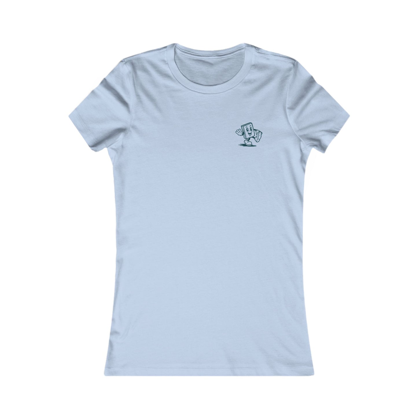 Women's Hay-on-Wye Retro Book Tee - Vintage Town Illustration (Double Sided)