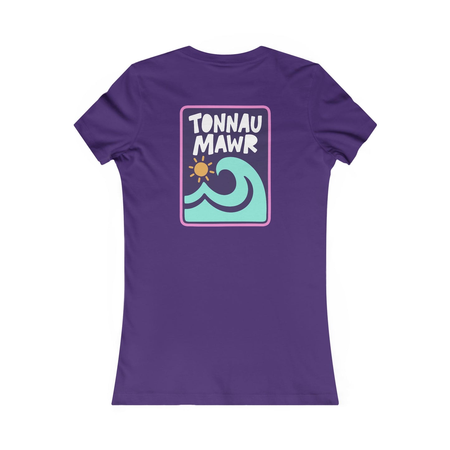 Women's Beach T-Shirt — 'Tonnau Mawr' Wave Graphic