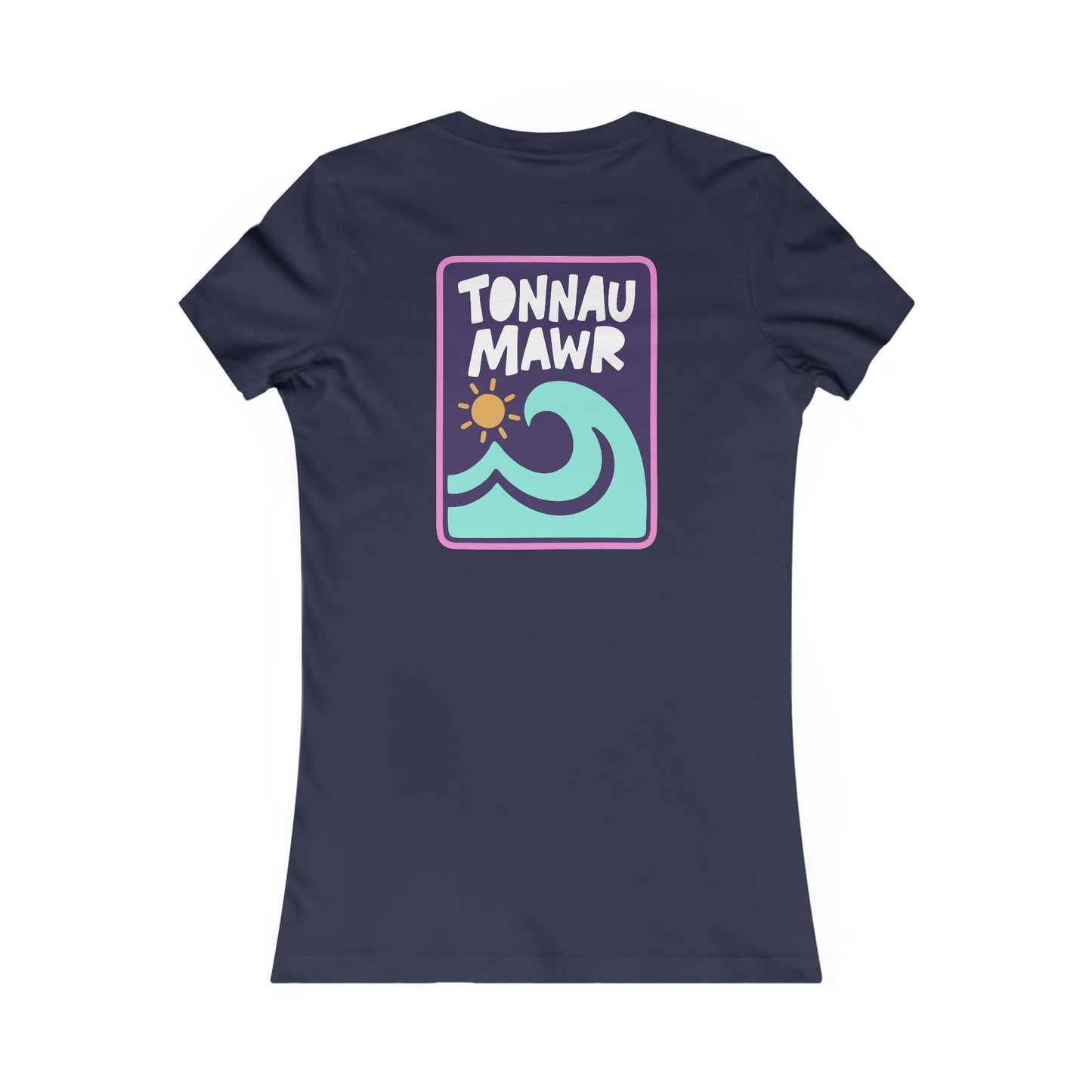 Women's Beach T-Shirt — 'Tonnau Mawr' Wave Graphic