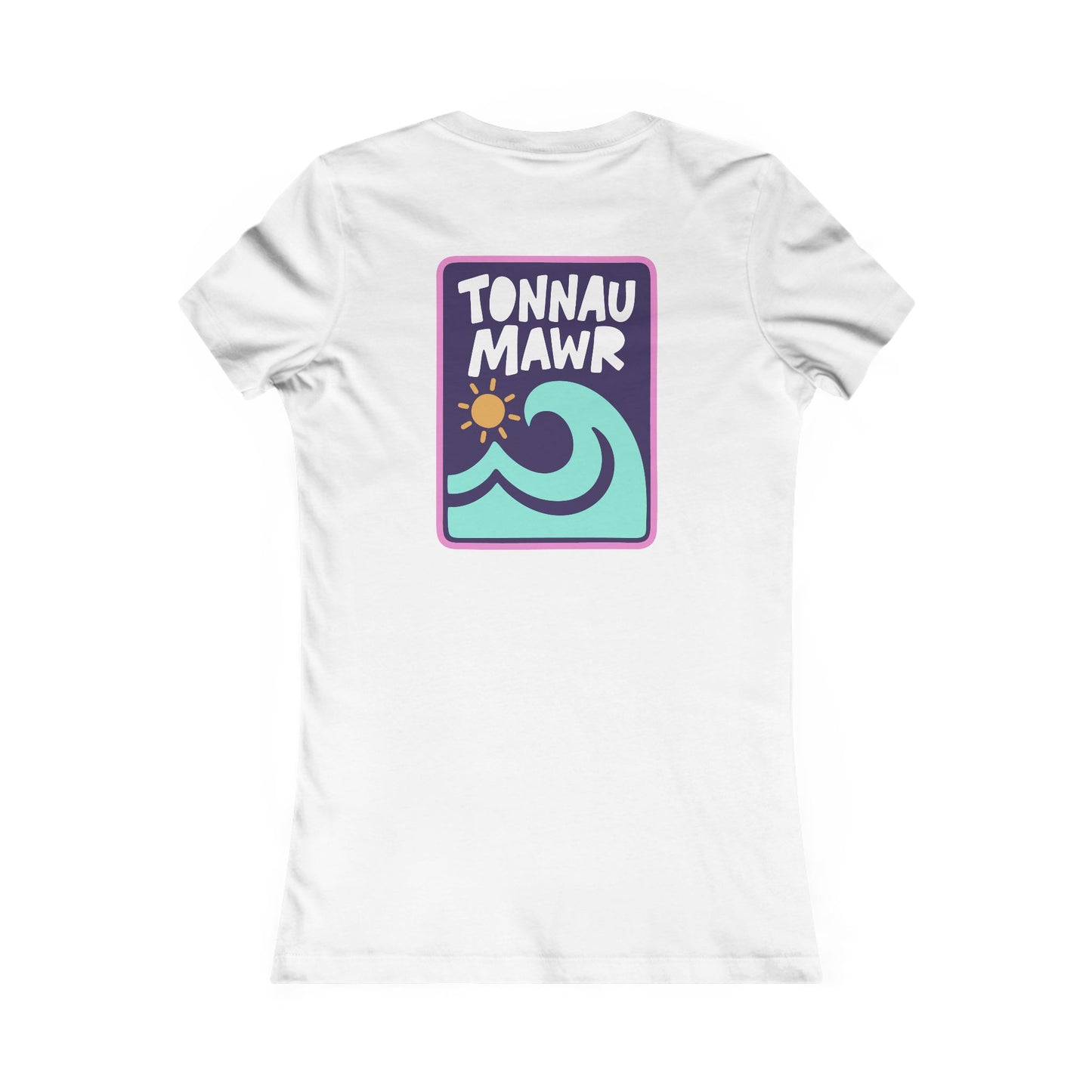 Women's Beach T-Shirt — 'Tonnau Mawr' Wave Graphic
