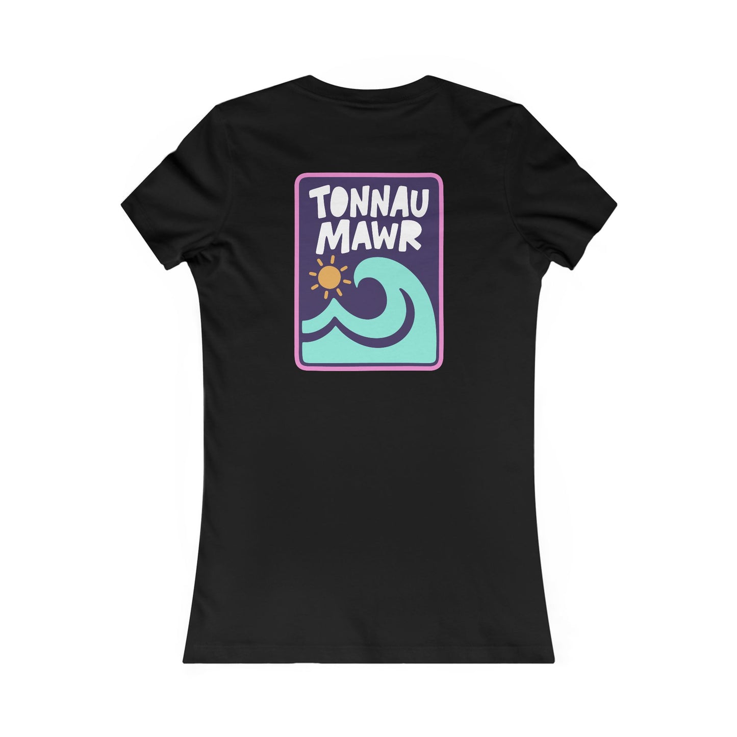 Women's Beach T-Shirt — 'Tonnau Mawr' Wave Graphic