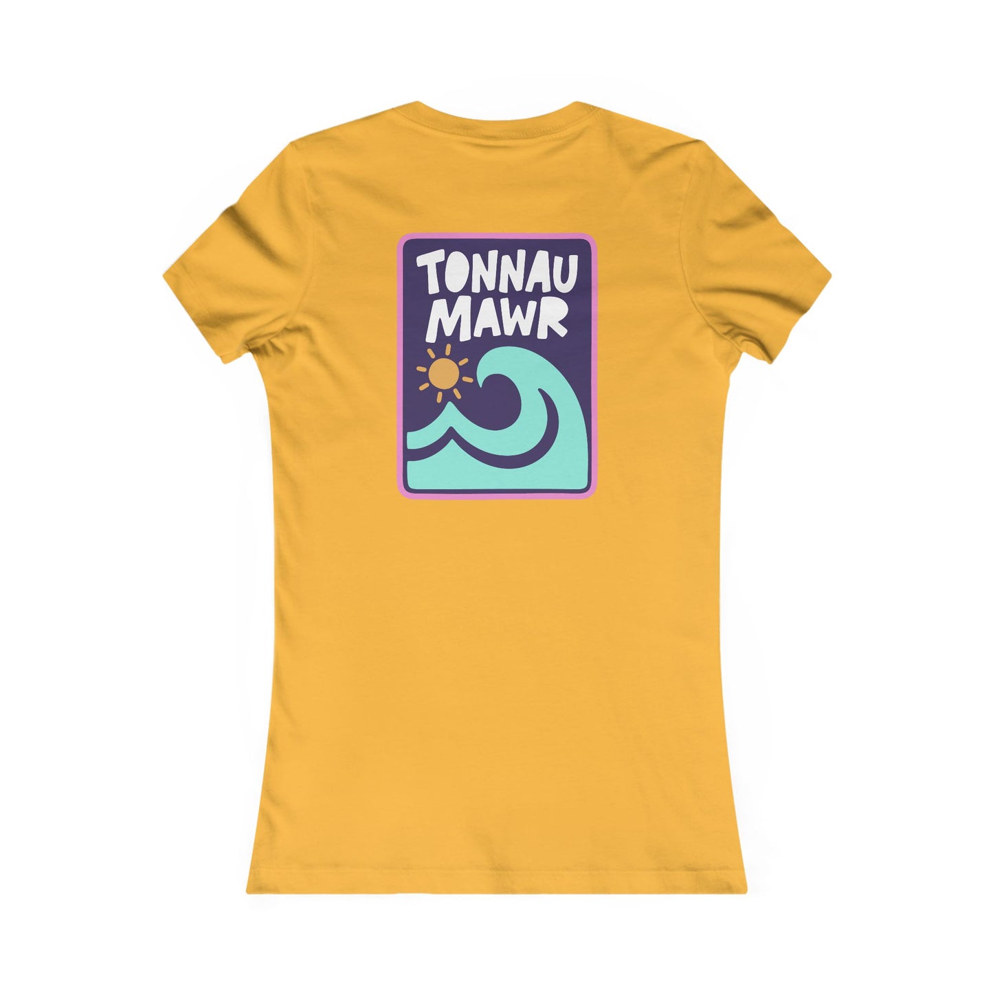 Women's Beach T-Shirt — 'Tonnau Mawr' Wave Graphic