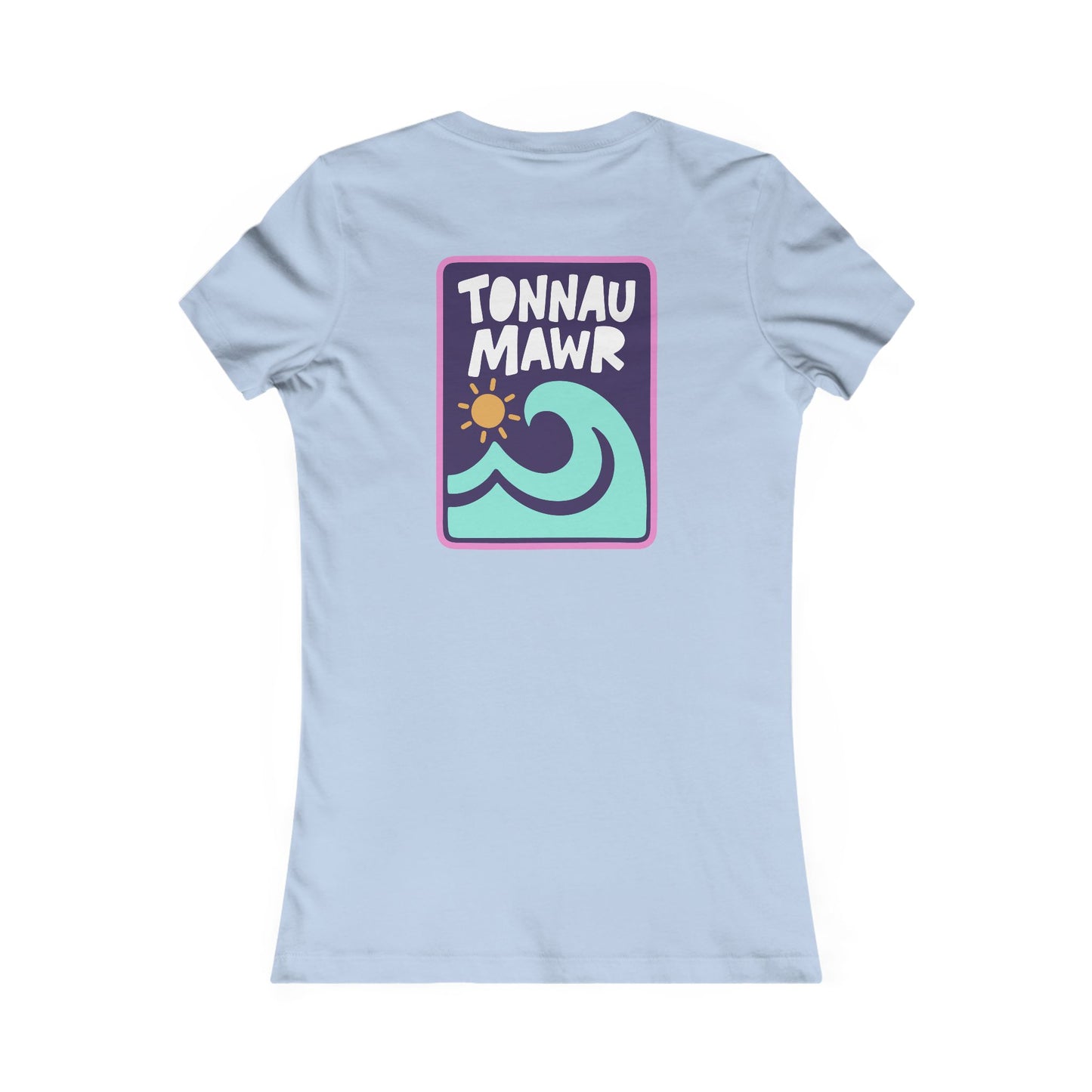 Women's Beach T-Shirt — 'Tonnau Mawr' Wave Graphic