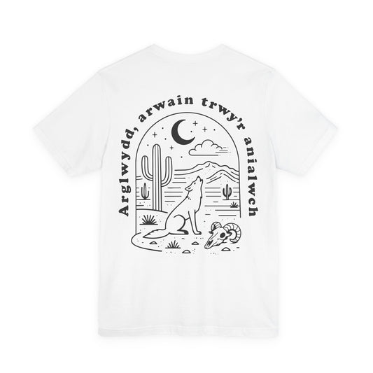 Cwm Rhondda Graphic Tee - 'Arglwydd, arwain trwyr’r anialwch' Welsh Hymn Collection (Double Sided)