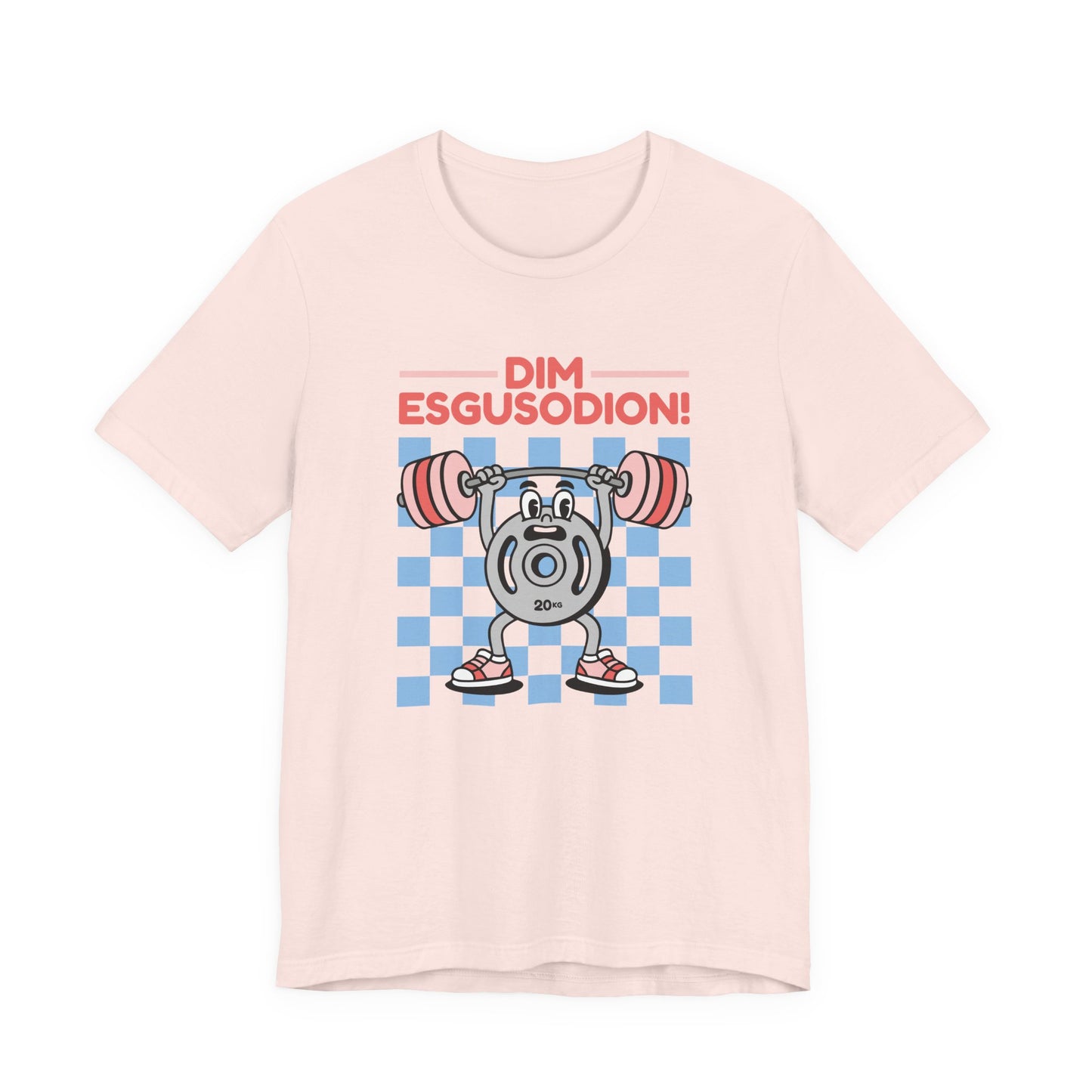 Retro "No Excuses" Gym T-Shirt - Welsh Language 'Dim esgusodion!'