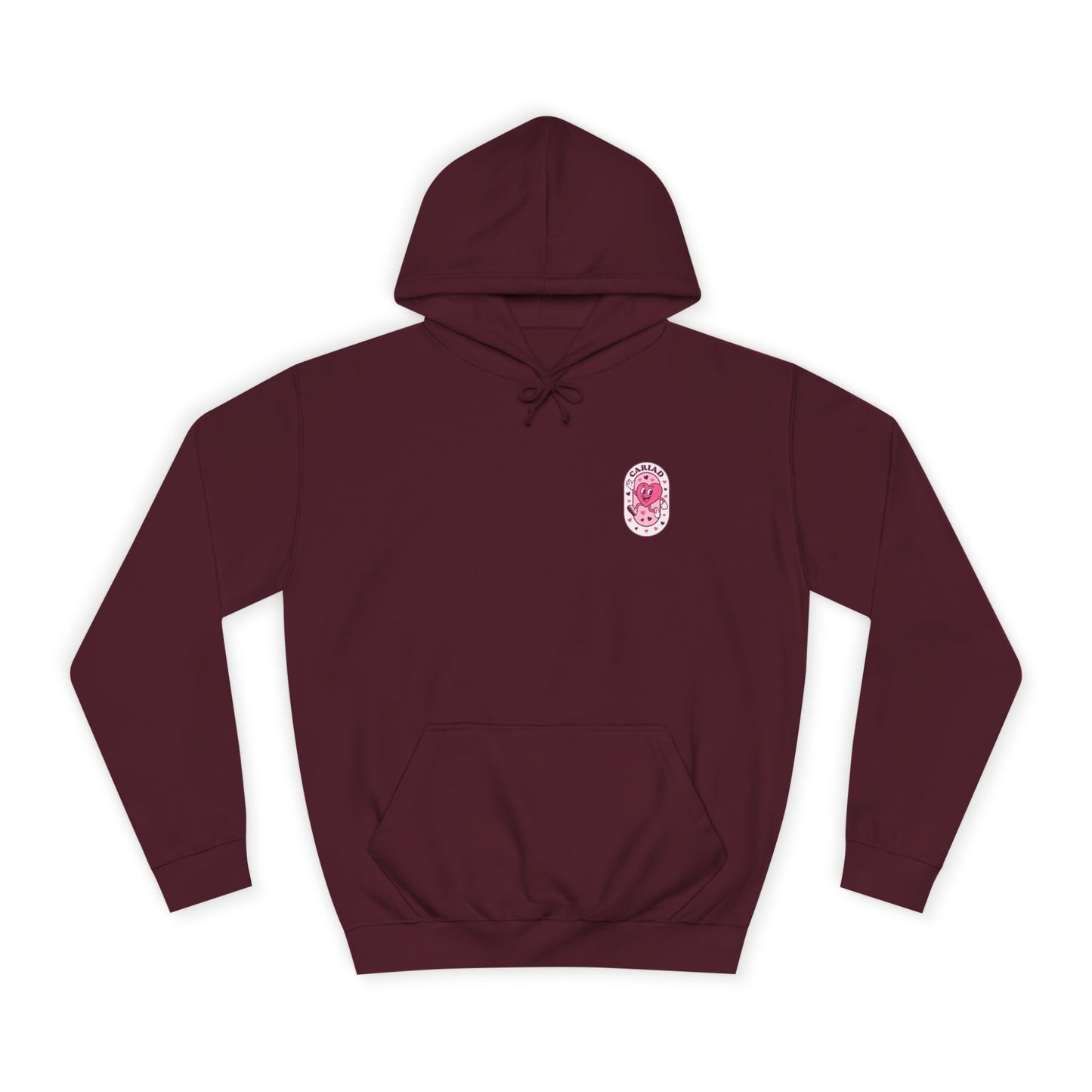 Retro Heart 'Cariad' Unisex Hoodie