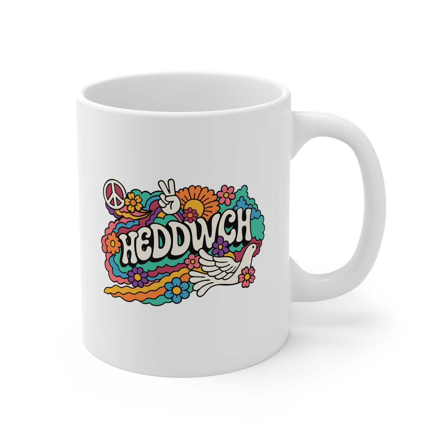 Vintage 'Heddwch' Peace Mug