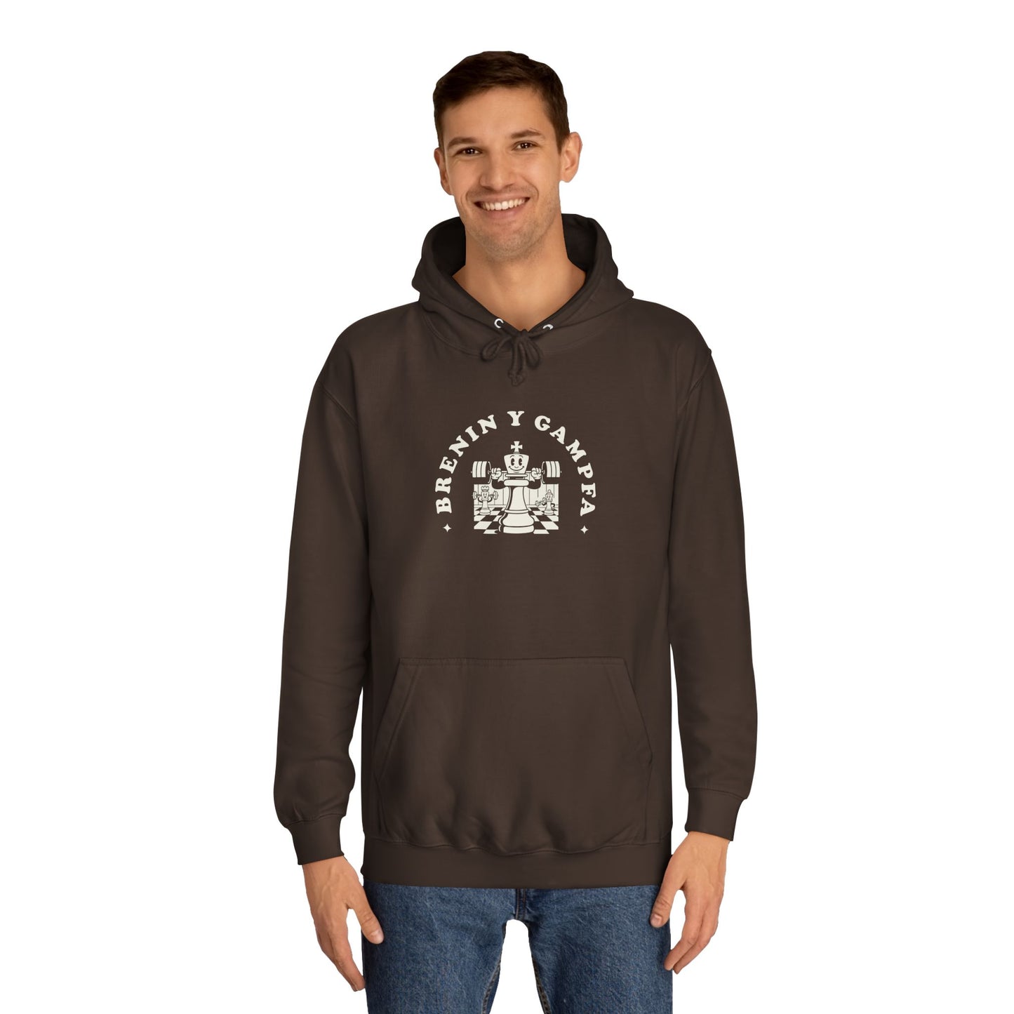 'King Of The Gym' Welsh Unisex Hoodie - 'Brenin y Gampfa'