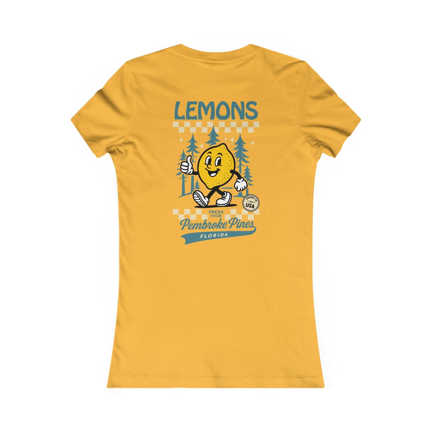 Women's Retro Lemon Tee -  Pembroke Pines (Double Sided)