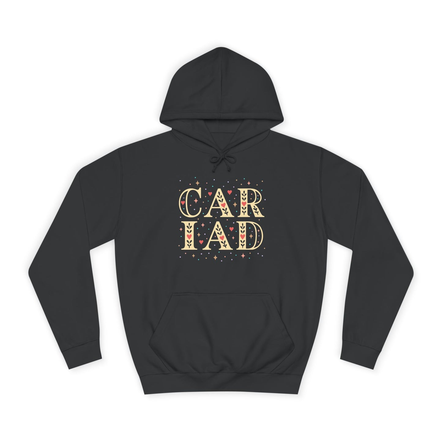 Cariad Unisex Hoodie - Vintage Typography