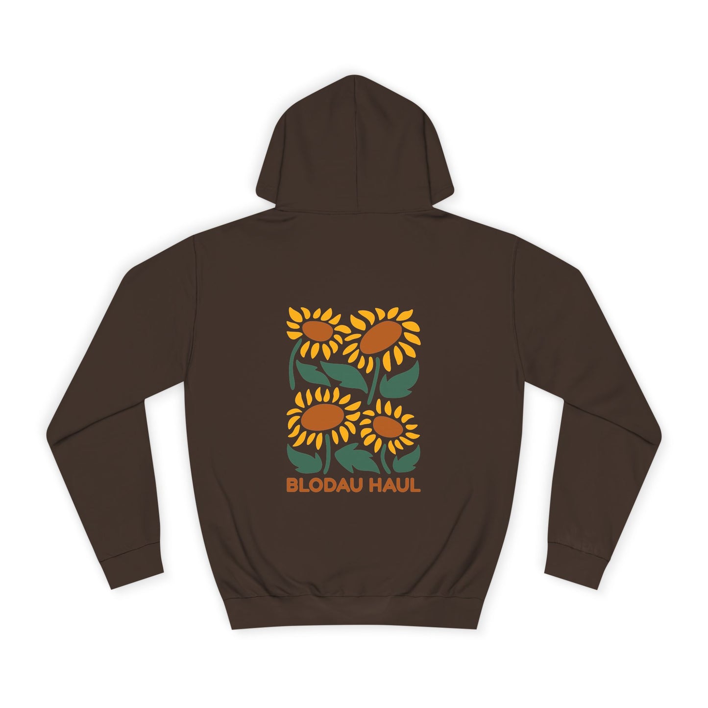 Retro Sunflower 'Blodau Haul' Unisex Hoodie (Double Sided)