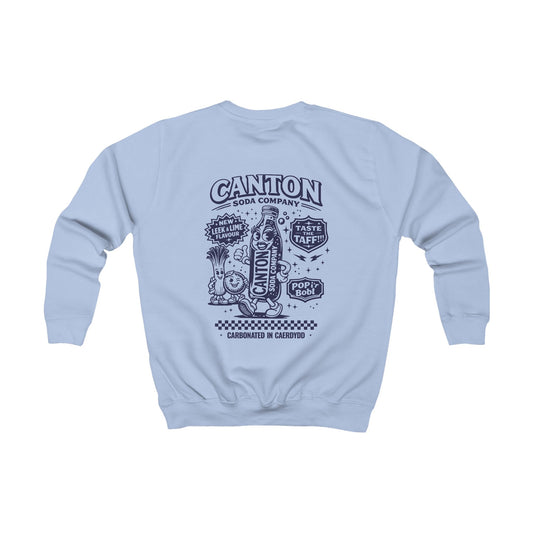 Kids Soda Pop Sweatshirt - Canton Soda Co Retro Drinks Jumper (Double Sided)