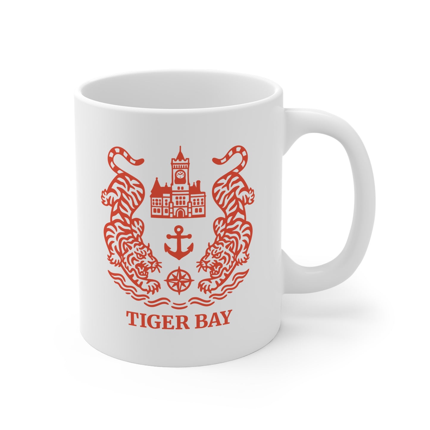 Vintage Tiger Bay Mug - Nautical Tiger Emblem