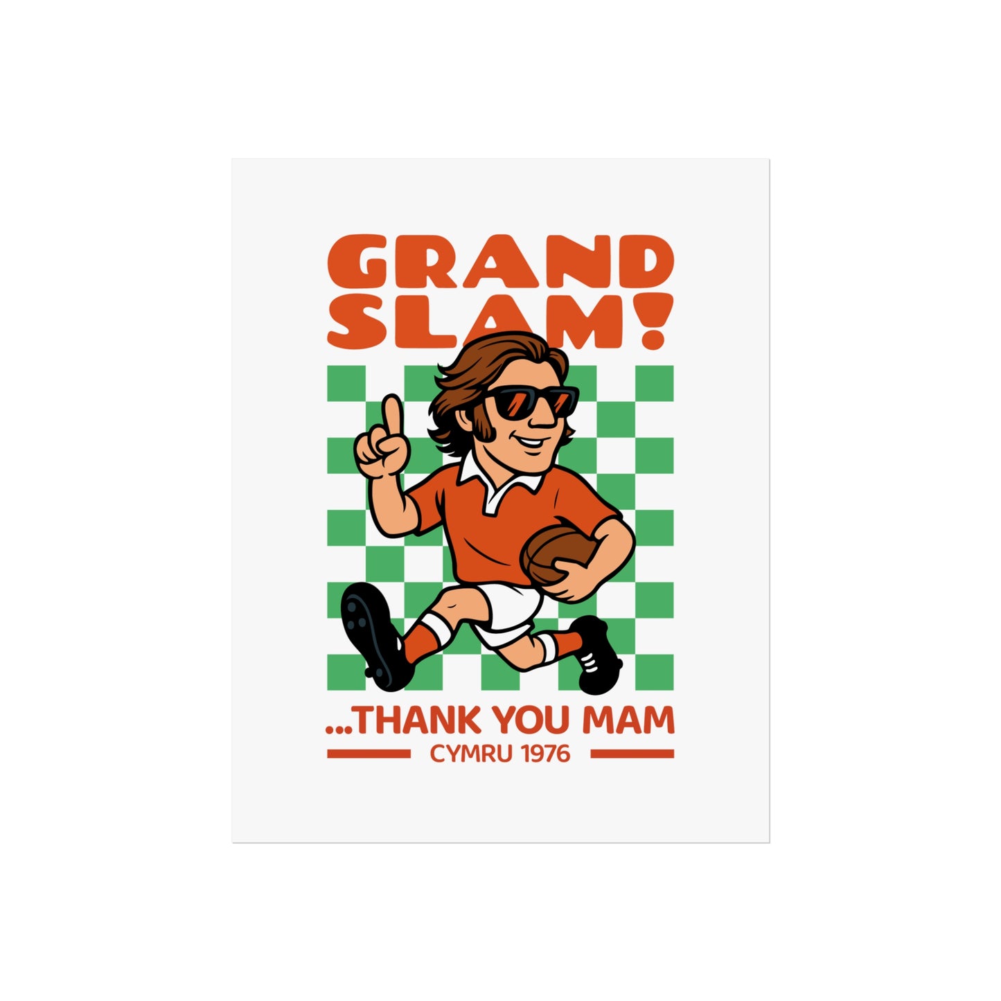 Retro Welsh Rugby 'Grand Slam 1976' Fine Art Poster