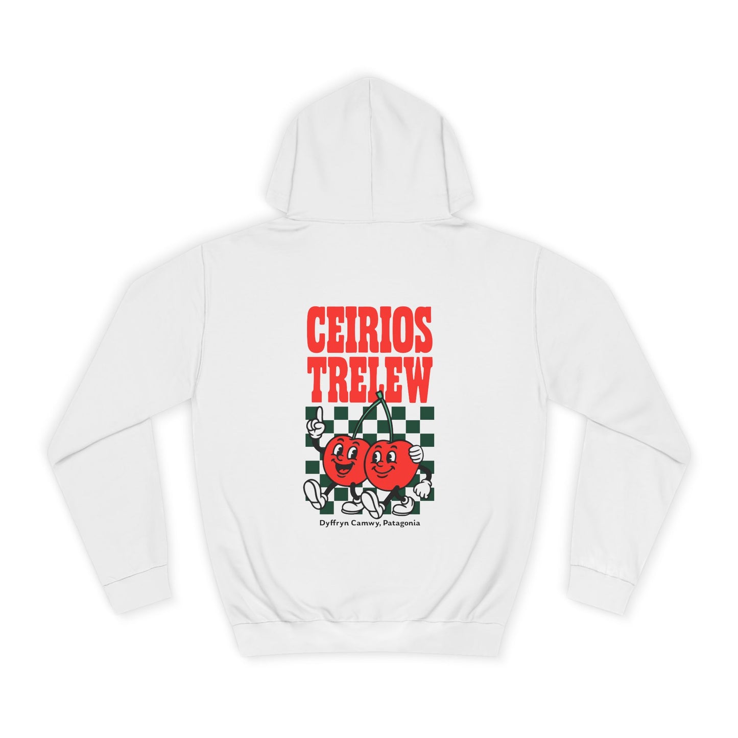 Retro Cherries Patagonia Unisex Hoodie - "Ceirios Trelew" (Double Sided)