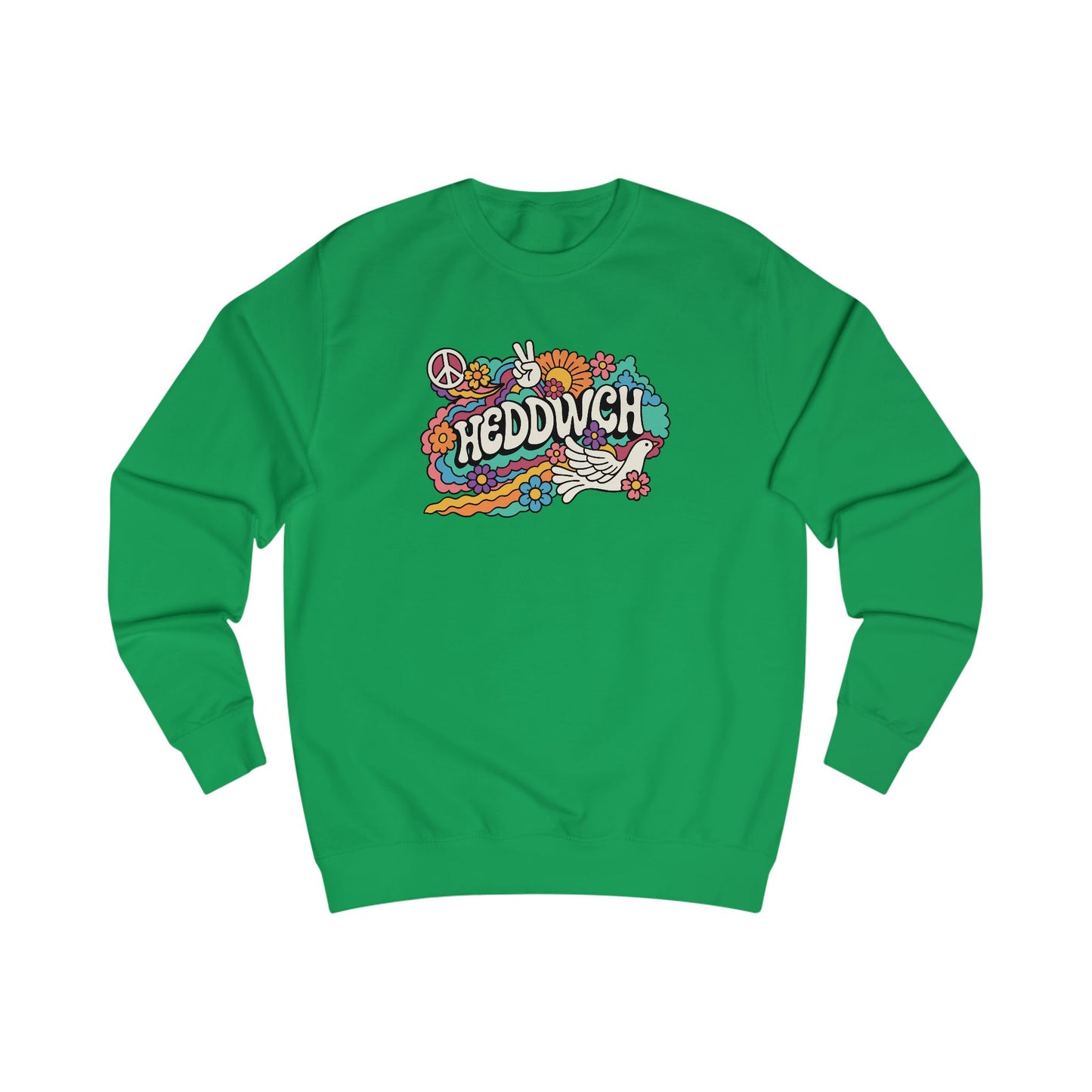 Retro Peace Unisex Jumper - 'Heddwch'