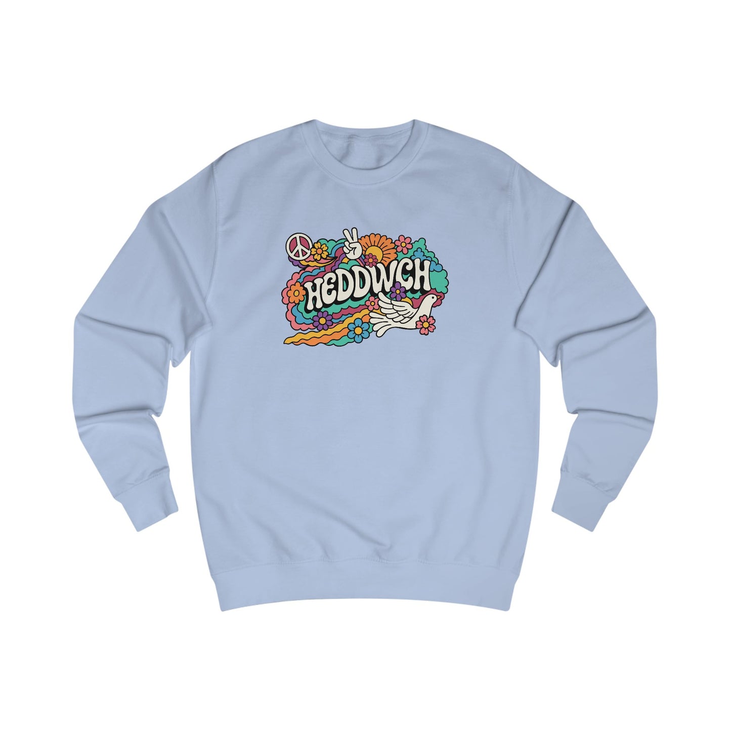 Retro Peace Unisex Jumper - 'Heddwch'