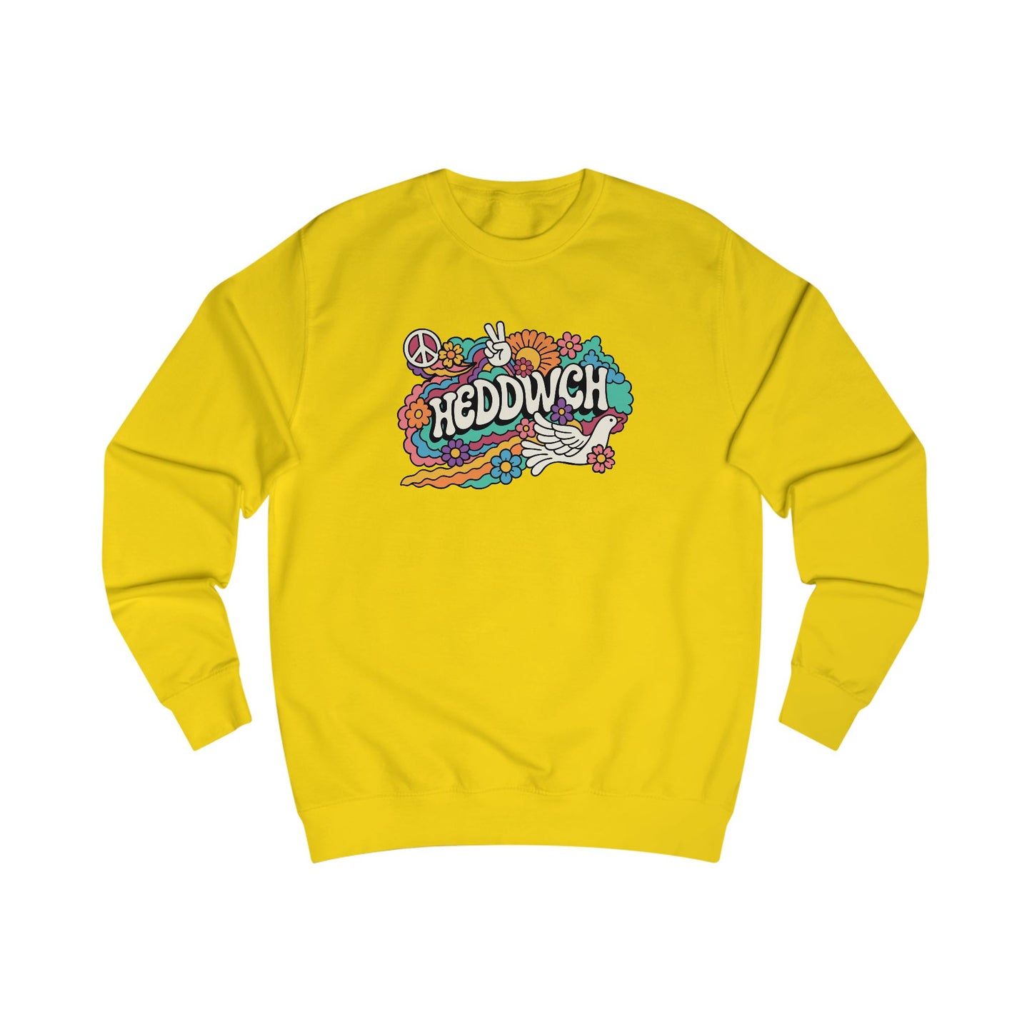 Retro Peace Unisex Jumper - 'Heddwch'