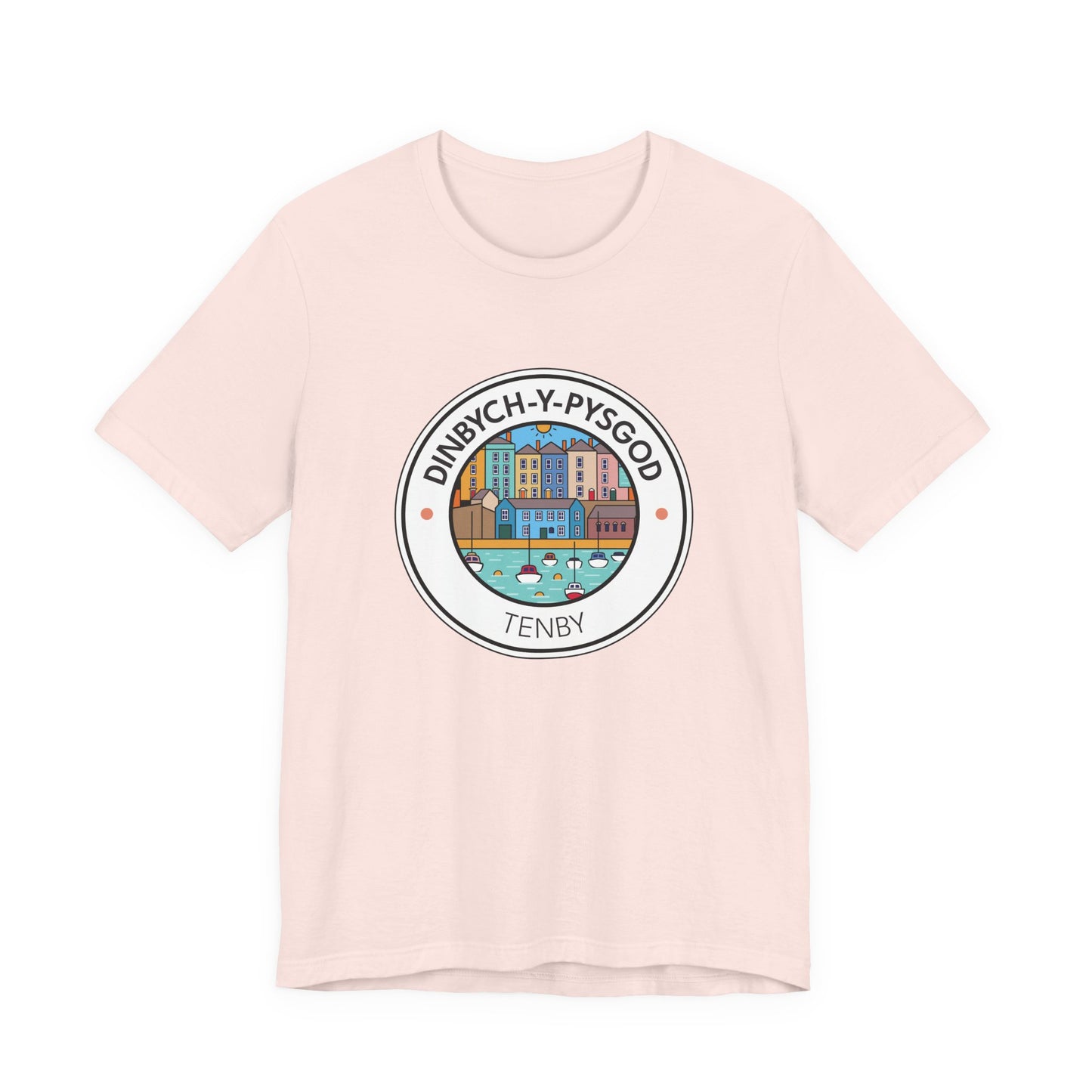 Tenby Harbour Graphic Tee (Unisex) – 'Dinbych-Y-Pysgod' T-Shirt