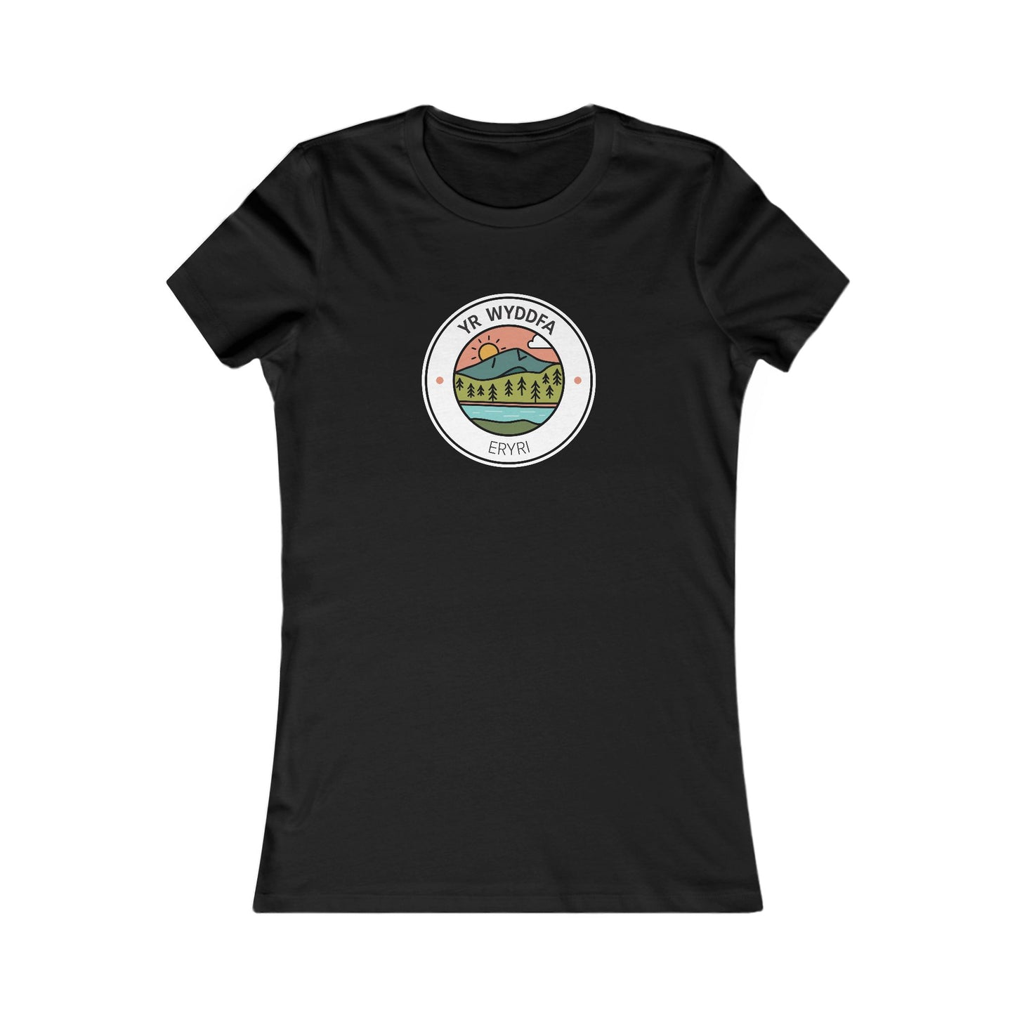 Yr Wyddfa Women's Tee - Mountain Sunset Graphic