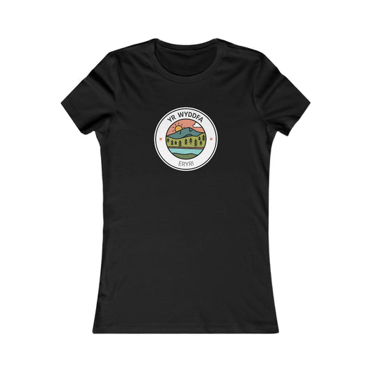 Yr Wyddfa Women's Tee - Mountain Sunset Graphic
