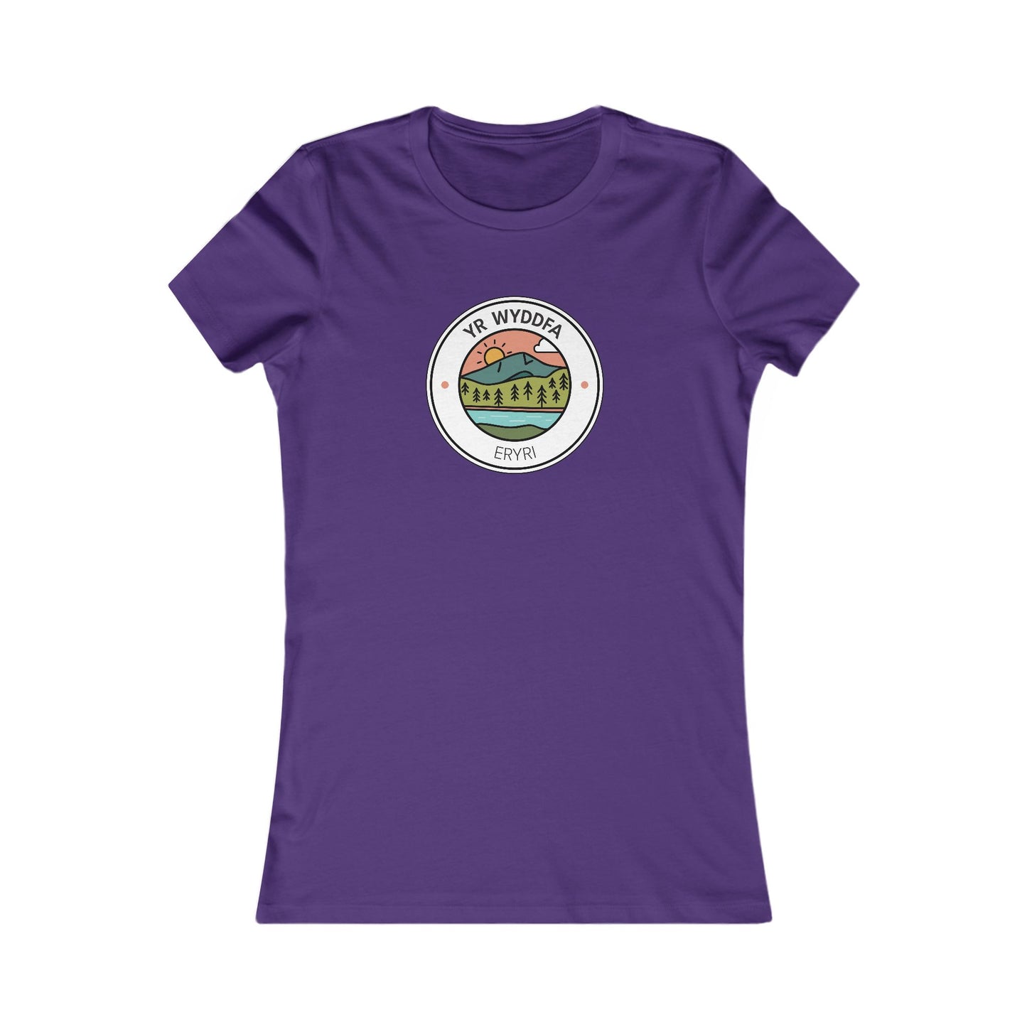 Yr Wyddfa Women's Tee - Mountain Sunset Graphic