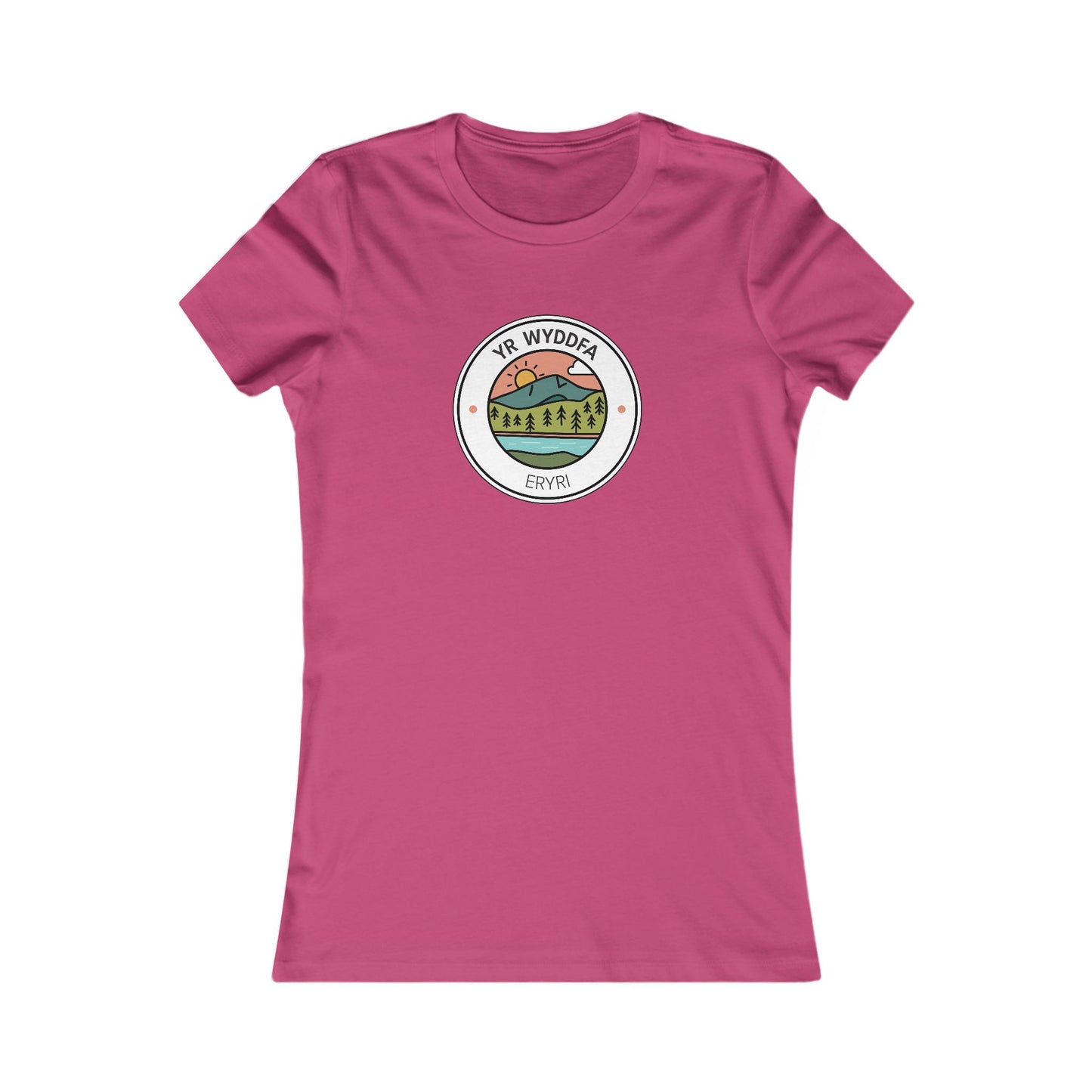 Yr Wyddfa Women's Tee - Mountain Sunset Graphic