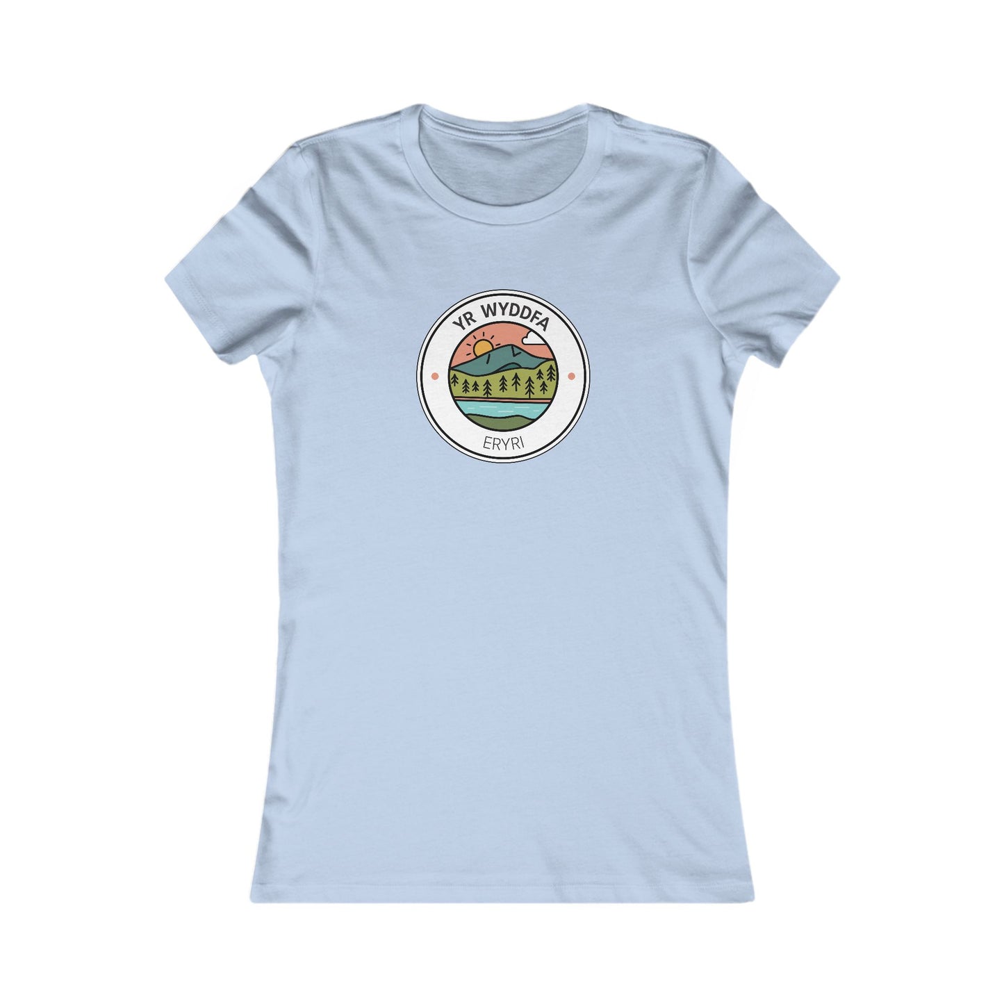 Yr Wyddfa Women's Tee - Mountain Sunset Graphic