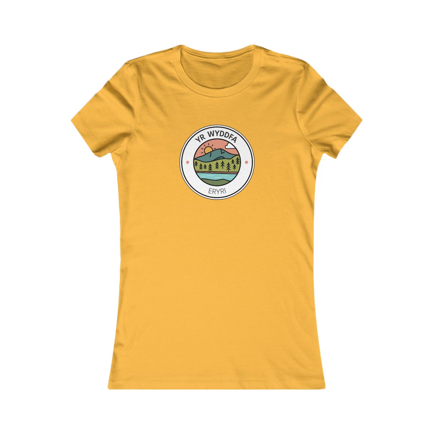 Yr Wyddfa Women's Tee - Mountain Sunset Graphic