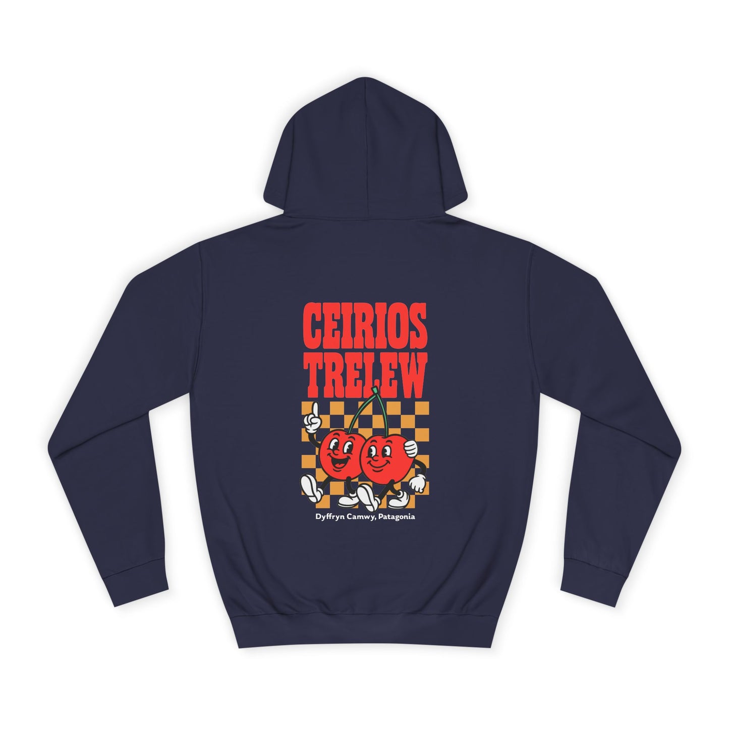 Retro Cherries Patagonia Unisex Hoodie - "Ceirios Trelew" (Double Sided)