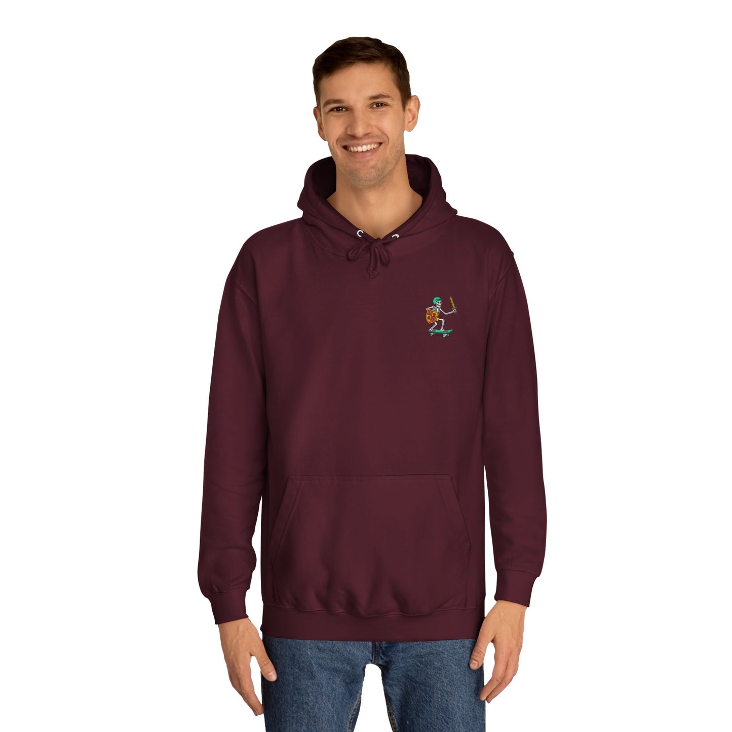 Skateboard Glyndŵr Unisex Hoodie (Double Sided)