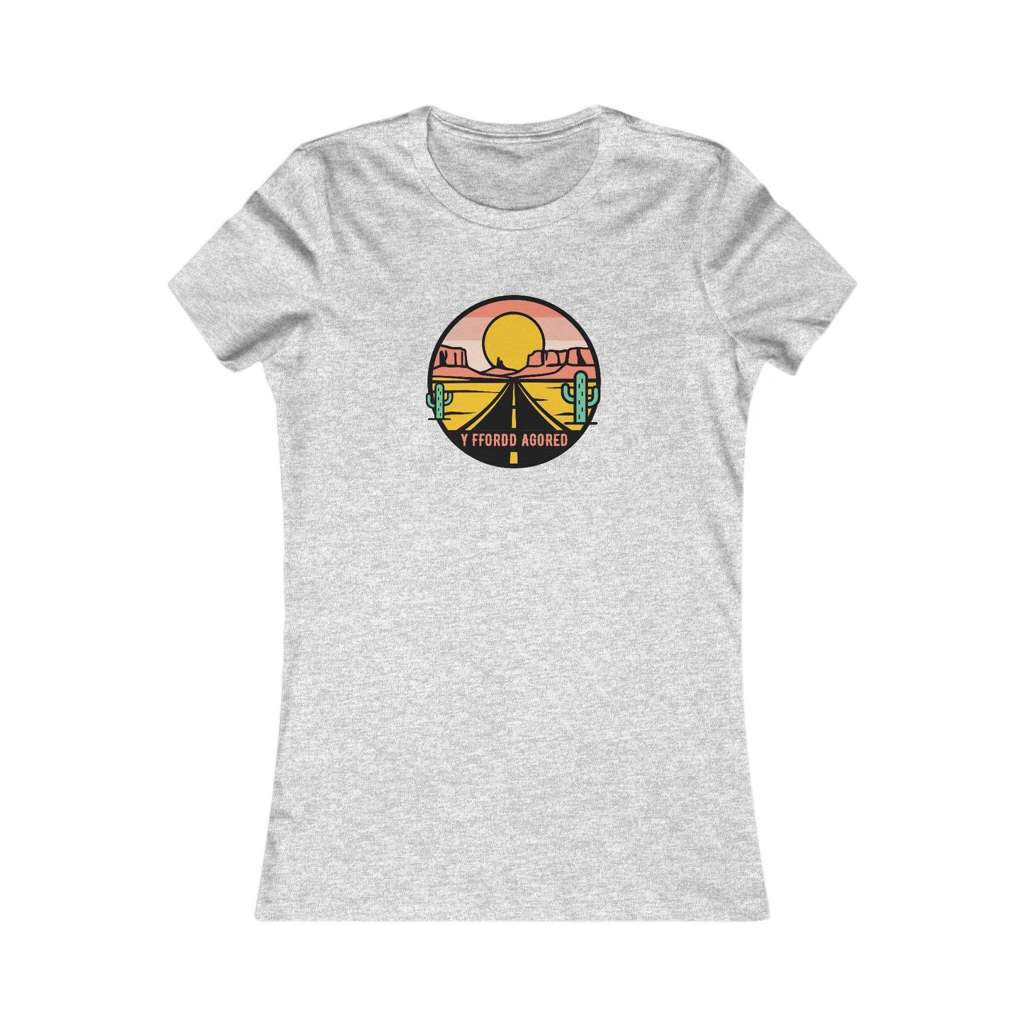 Women's Sunset Road Trip Tee - 'Y Ffordd Agored'