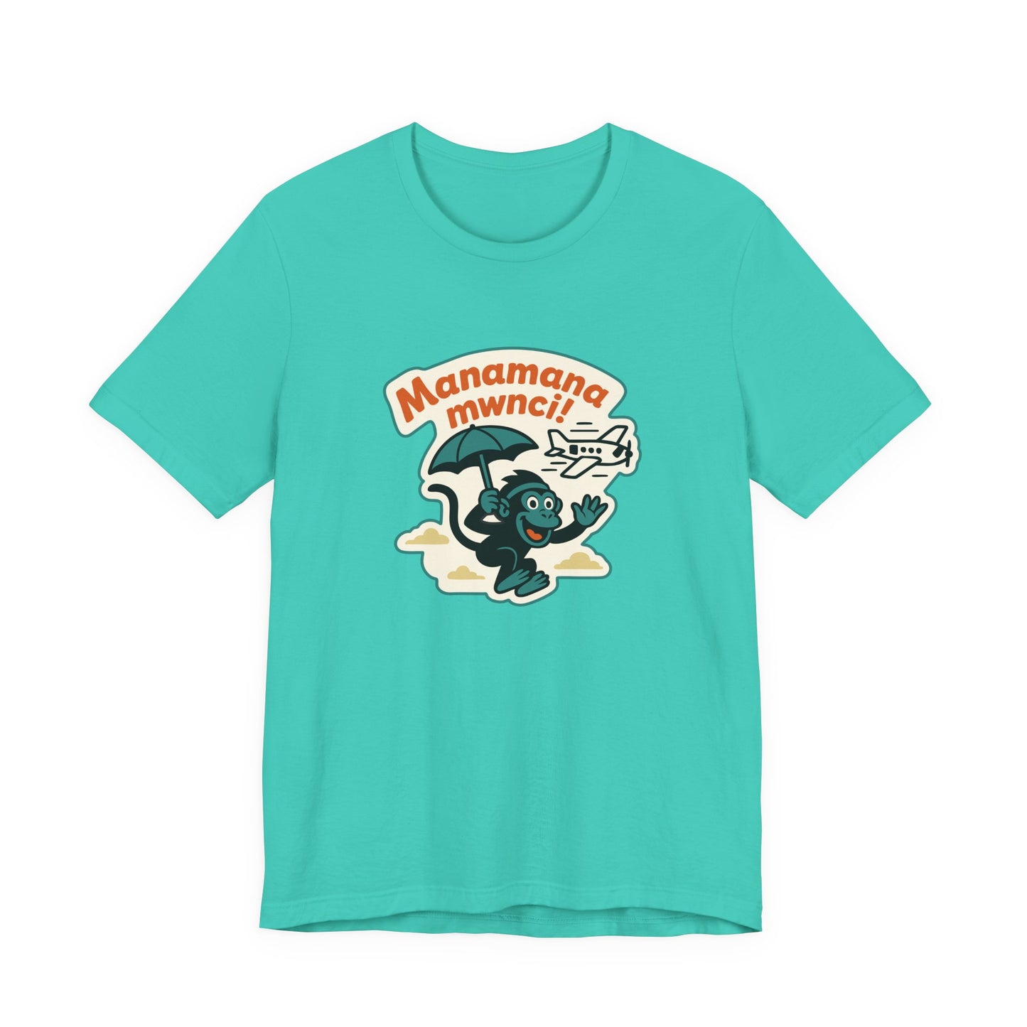"Manamana Mwnci!" Retro Cartoon Crazy Monkey T-Shirt