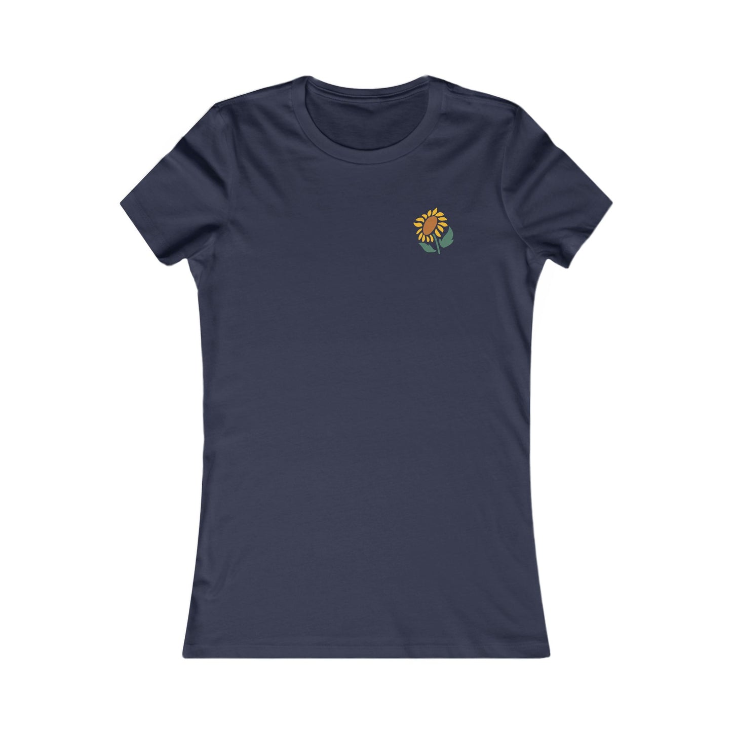 Women's Sunflower Graphic Tee - 'Blodau Haul' (Double Sided)