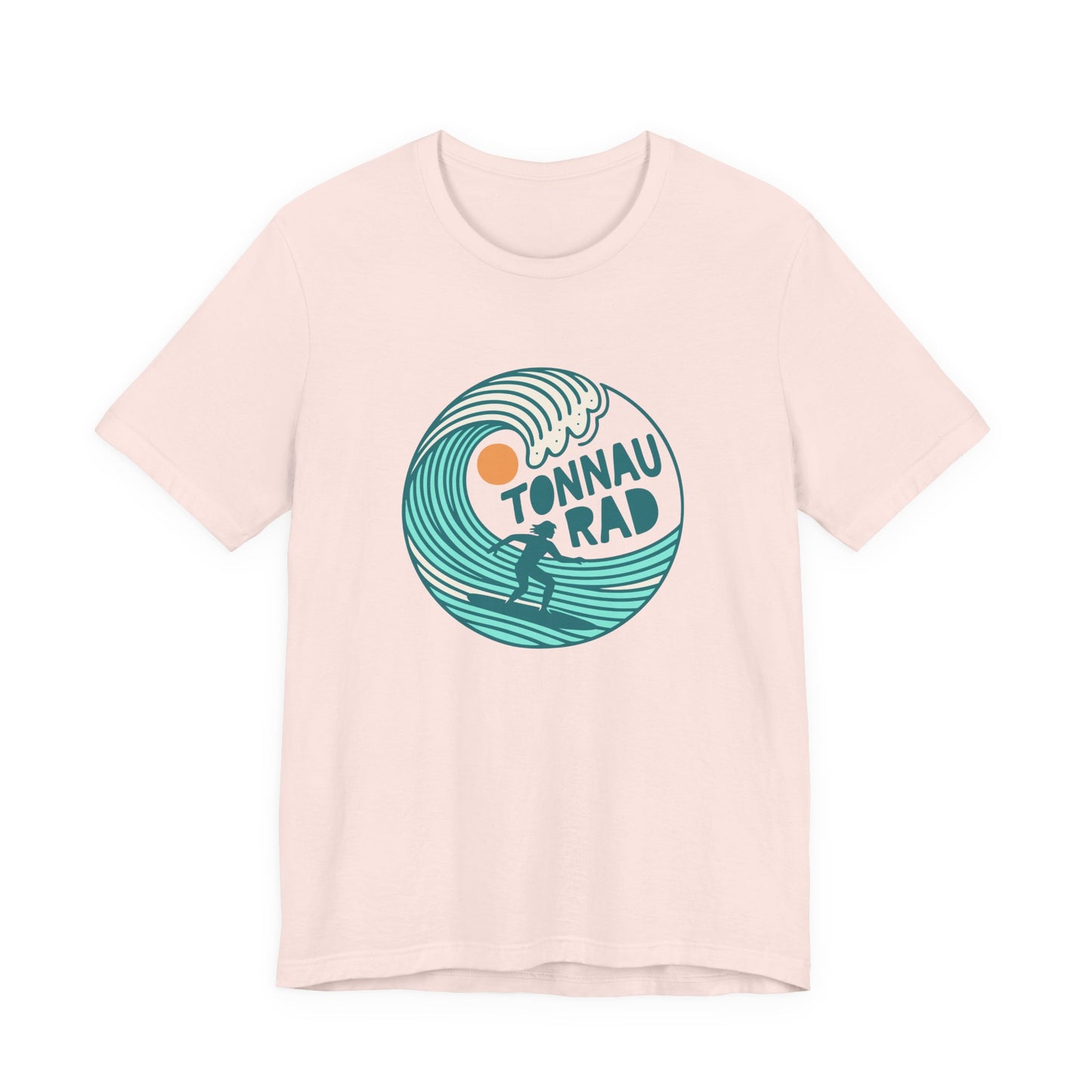 Welsh Surf T-Shirt - 'Tonnau Rad' Retro Wave Surfing Tee (Unisex)