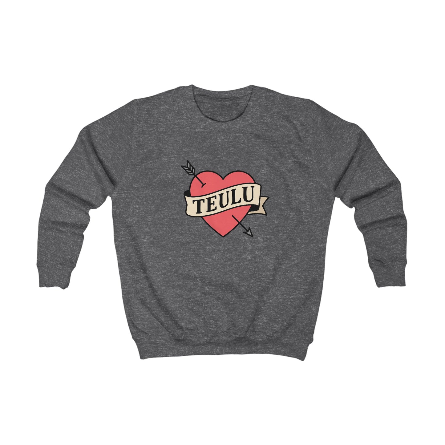 Kids 'Teulu' Jumper - Welsh Tattoo Design