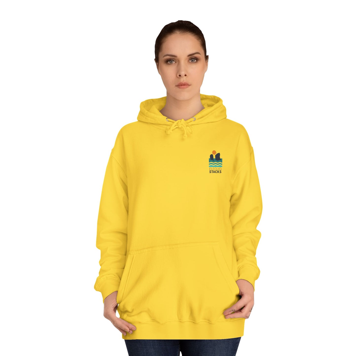 Minimal 'Elegug Stacks' (Pembrokeshire) Unisex Hoodie