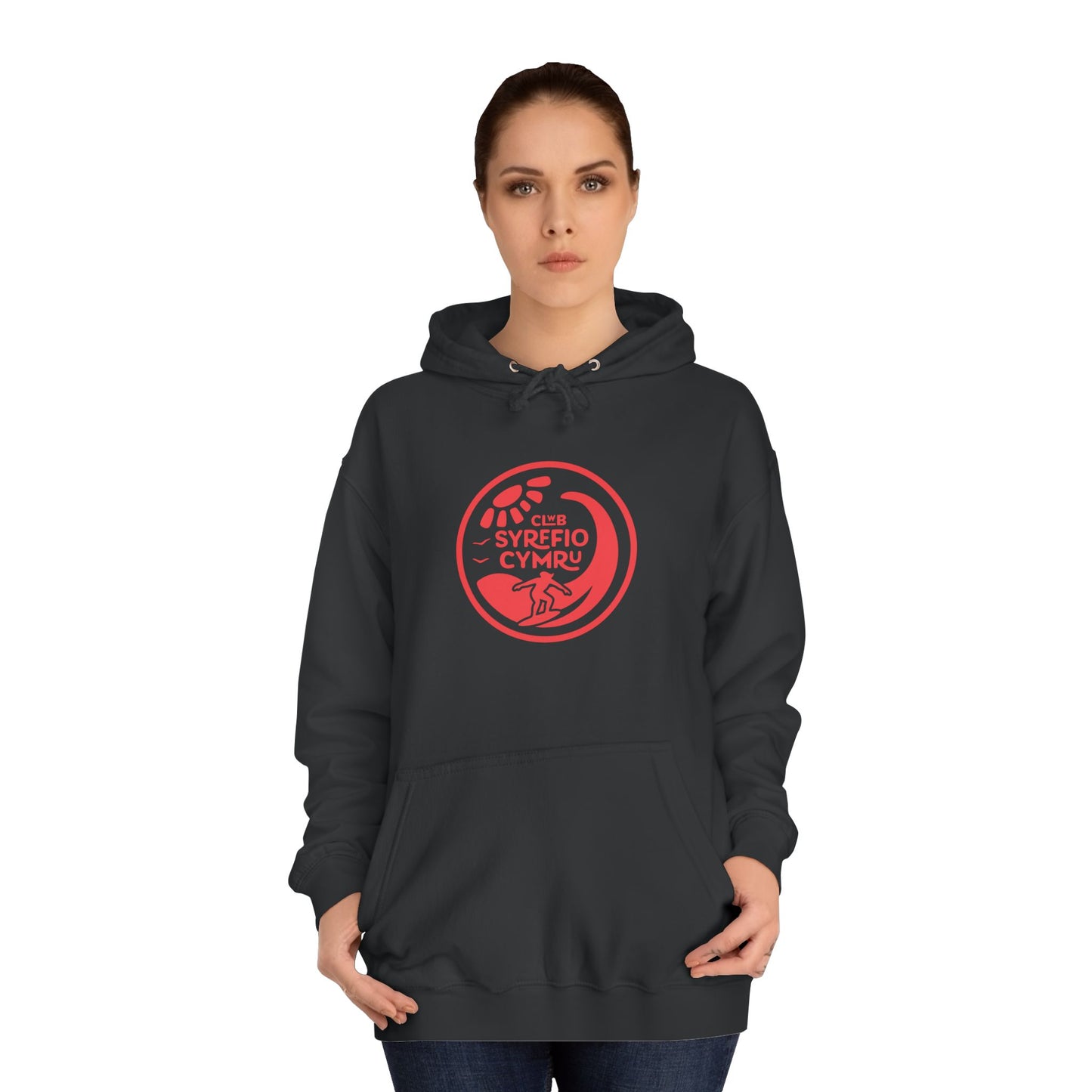 "Clwb Syrffio Cymru" Unisex Hoodie - Welsh Surfing Top