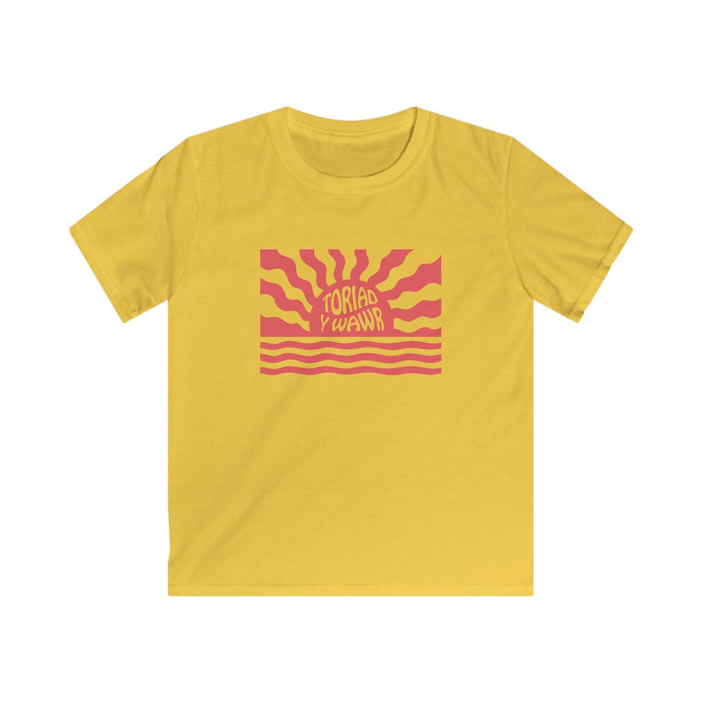 Retro Kids Sunrise T-Shirt 'Toriad Y Wawr'