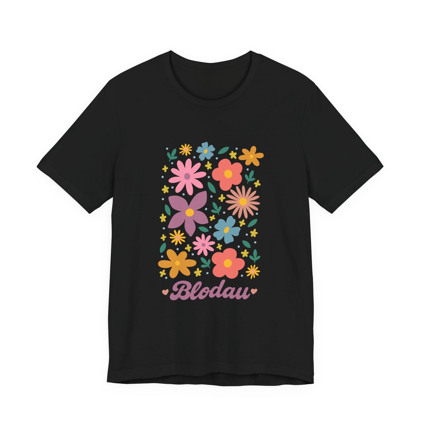 Retro Floral 'Blodau' T-Shirt (Unisex) - Colourful Welsh Wildflower Tee