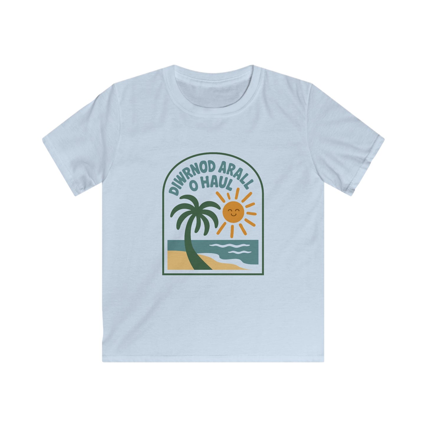 Retro Kids Beach T-Shirt – 'Diwrnod Arall O Haul'