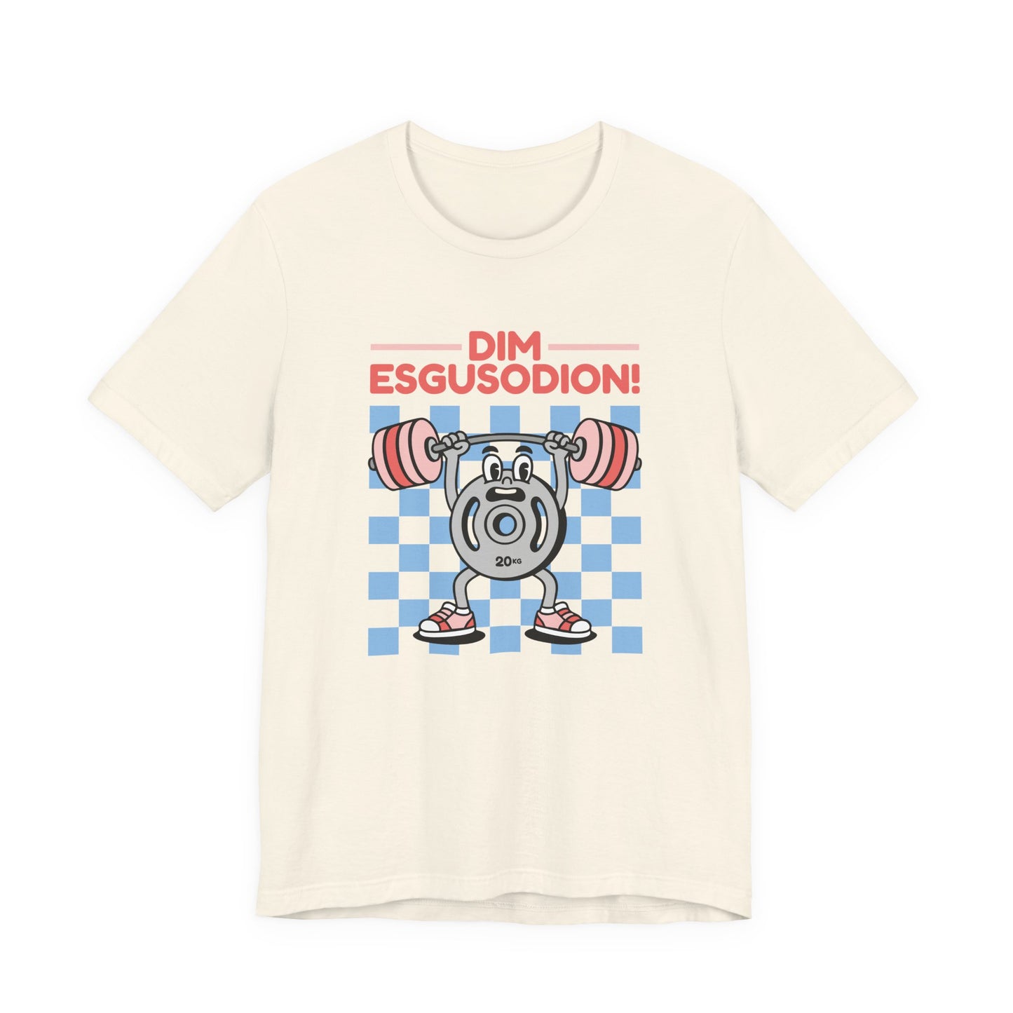 Retro "No Excuses" Gym T-Shirt - Welsh Language 'Dim esgusodion!'