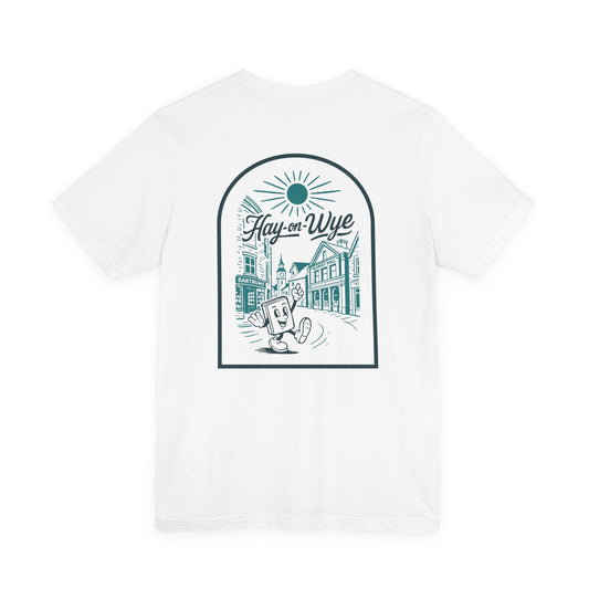 Hay-on-Wye Retro Book Double Sided T-Shirt (Unisex)