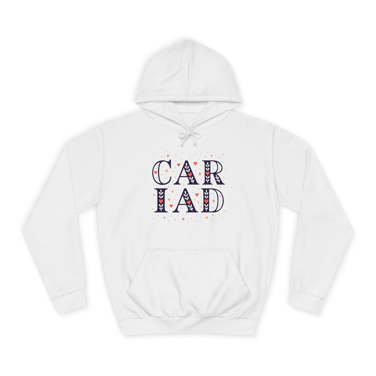 Cariad Unisex Hoodie - Vintage Typography