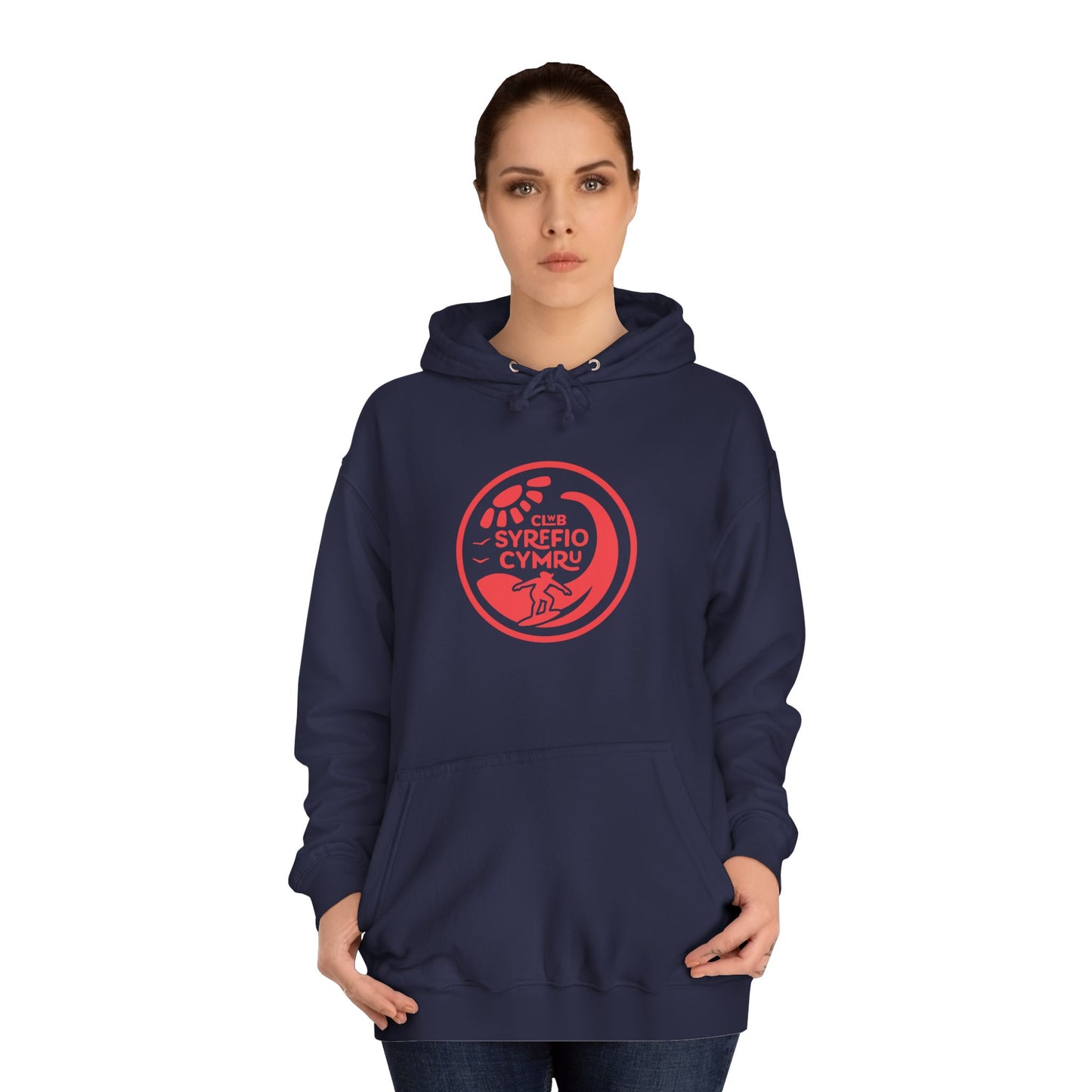 "Clwb Syrffio Cymru" Unisex Hoodie - Welsh Surfing Top